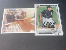 Wes Kath Chicago White Sox Auto Signed 2021 Bowman 1st Base Card .