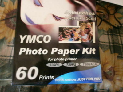 Hi-Touch Imaging YMCO 4x6inches(10x15cm) Photo paper Kit 60 images