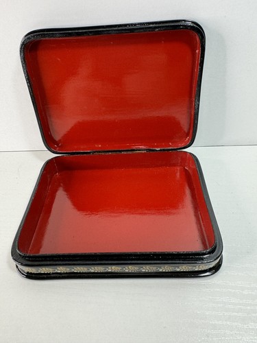 Handbemalte russische Lackdose Perlmutt Intarsien Szene 5" signiert - Bild 12 von 14