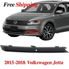 For 2015-2018 Volkswagen Jetta Front Bumper Trim With Fog Light Holes Left Side
