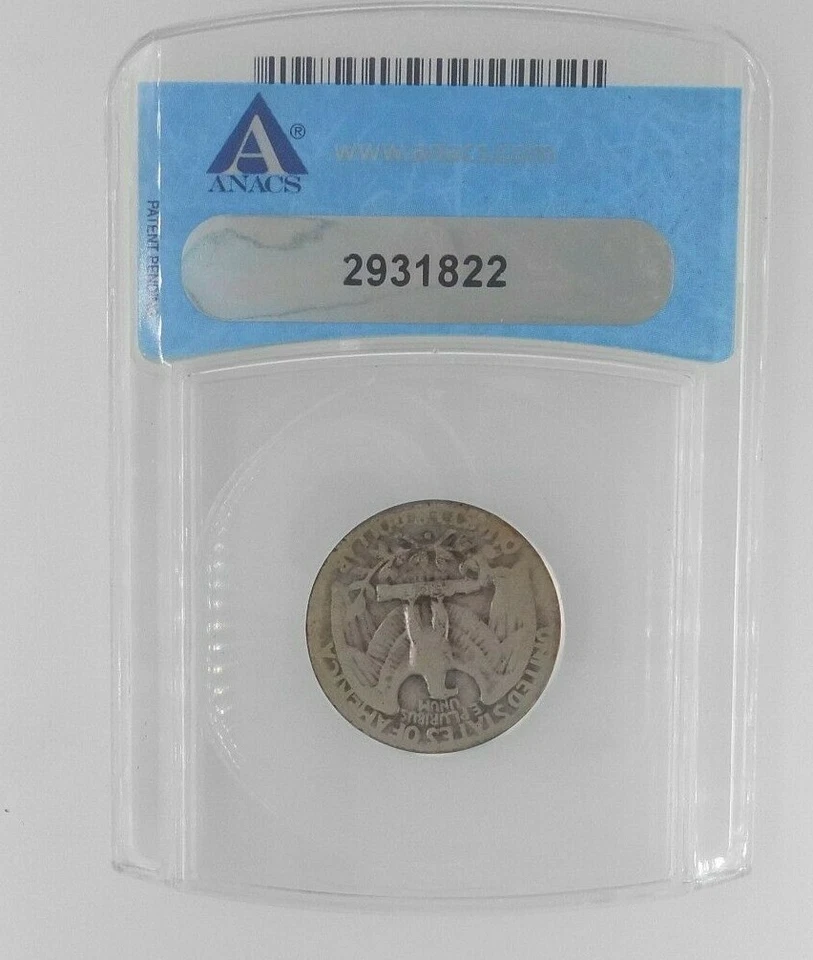 Key Date 1932 D Washington Quarter Good 4 ANACS  - Image 2 of 4
