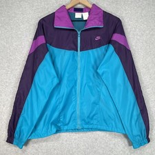 Vintage Nike Jacket L Blue Purple Swoosh Ligh...