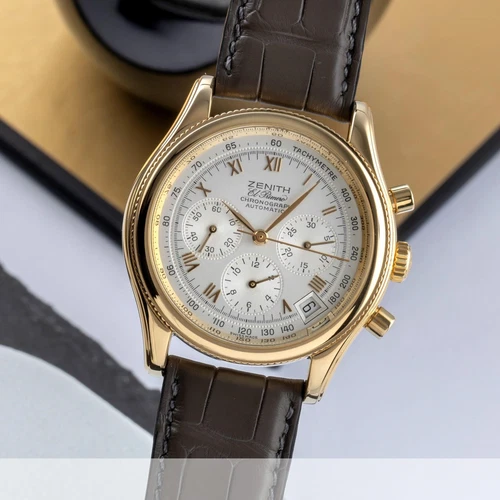 Zenith El Primero Chronograph 18K Gold Automatik Herrenuhr Ref. 06-0210-400