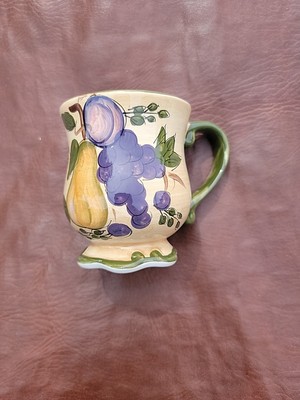 Home Trends Granada Retired 13 Oz Jumbo Tuscan-style Cup Mug Fruit New Old Stock