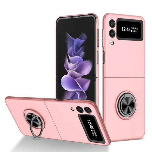 For-Samsung Galaxy Z Flip 4 3 5G Slim Matte Hard Case with Ring+Screen Protector - Picture 59 of 94
