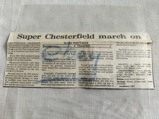 1981/82 Reading 0 Chesterfield 2 Newspaper Match Report Press Cutting Orig