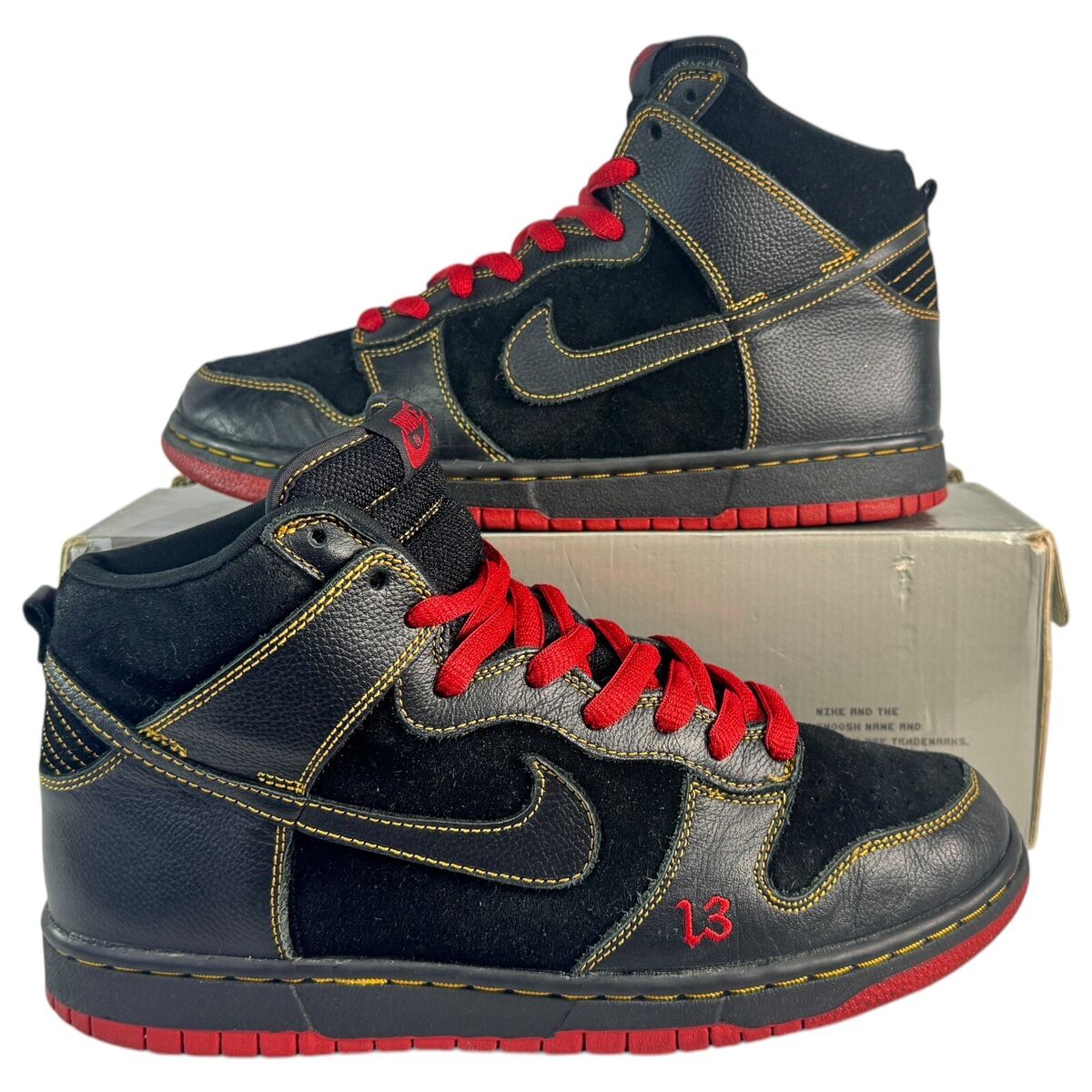 Nike SB Dunk High Pro SB Unlucky 13 Skateboard Sneaker Shoes Nike SB Dunk High Pro SB Unlucky 13 Skateboard Sneaker Shoes