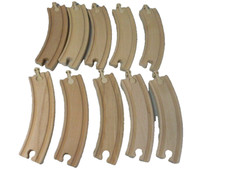 BRIO COMPATIBLE WOODEN TRACK  10 X STANDARD CURVES From IKEA