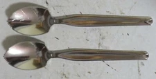 Unbranded Set of 2 Serrated Fruit Enjoy Grapefruit Citrus Spoon 6" S/S Used Pair