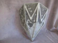 Vintage Unique ART DECO Architectural Aluminum Corner Decorative Accent cl