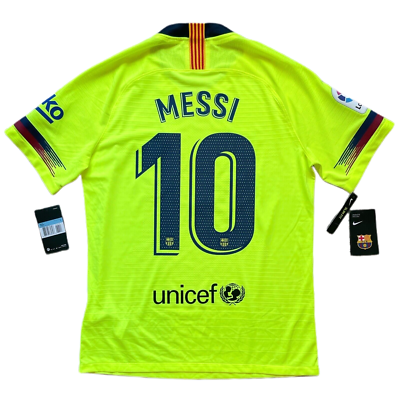 2018/19 Barcelona Authentic Away Jersey #10 Messi Medium Vapor