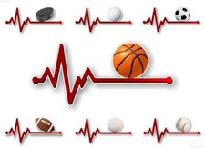Heartbeat SPORTS Pulse 9'' Decal Soccer Football Hockey Volleyball Basketball