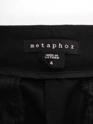 Metaphor Dress Slacks Pants Black Polyester Womens Size 4 - Picture 7 of 8
