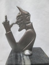 Satan Middle Finger Devil Lucifer  Ratrod Hotrod Car Hood Ornament