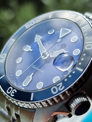 Seiko NH35 Automatic 40mm SKX Dive Watch - Black & Blue Batman