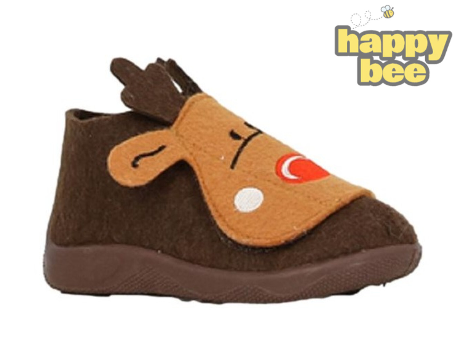 SAOLA Stivali di Natale renna bambini pantofole stivali in feltro suola in gomma impugnatura