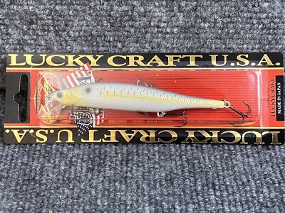 LUCKY CRAFT Lightning Pointer 110SP Jerkbait Suspend 1/2oz Gold Threadfin Shad