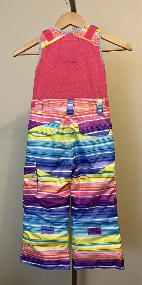 NUEVO Niñas Talla 4 JUPA Sofía Rosa Multi Rayas Pantalones de Nieve Polar Top Foto 2 de 4