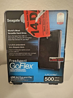 Seagate FreeAgent GoFlex 500 GB External 5400 RPM (STAA500105) Hard Drive pc mac