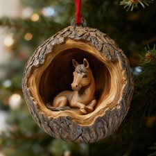 Horse Ornament 2025 - Horse Ornaments for Christmas Tree, Hugging Horse Gifts...