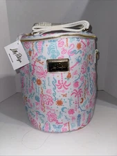 Lilly Pulitzer Soft Cylinder Beach Cooler With Strap - Summer Serenade - New