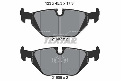2160702 TEXTAR Bremsbelagsatz, Scheibenbremse für BMW,DE LA CHAPELLE,WIESMANN