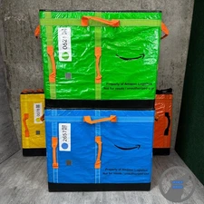 (2) AMAZON COURIER LARGE DELIVERY STORAGE BAGS 28x24x20 *2 TOTE LOTS* BUY BULK!