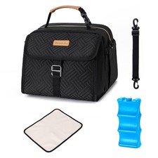 Breast Milk Cooler Bag with Ice Pack Fits 6 Bottles Milk Up to 9 Ounce, Breas...