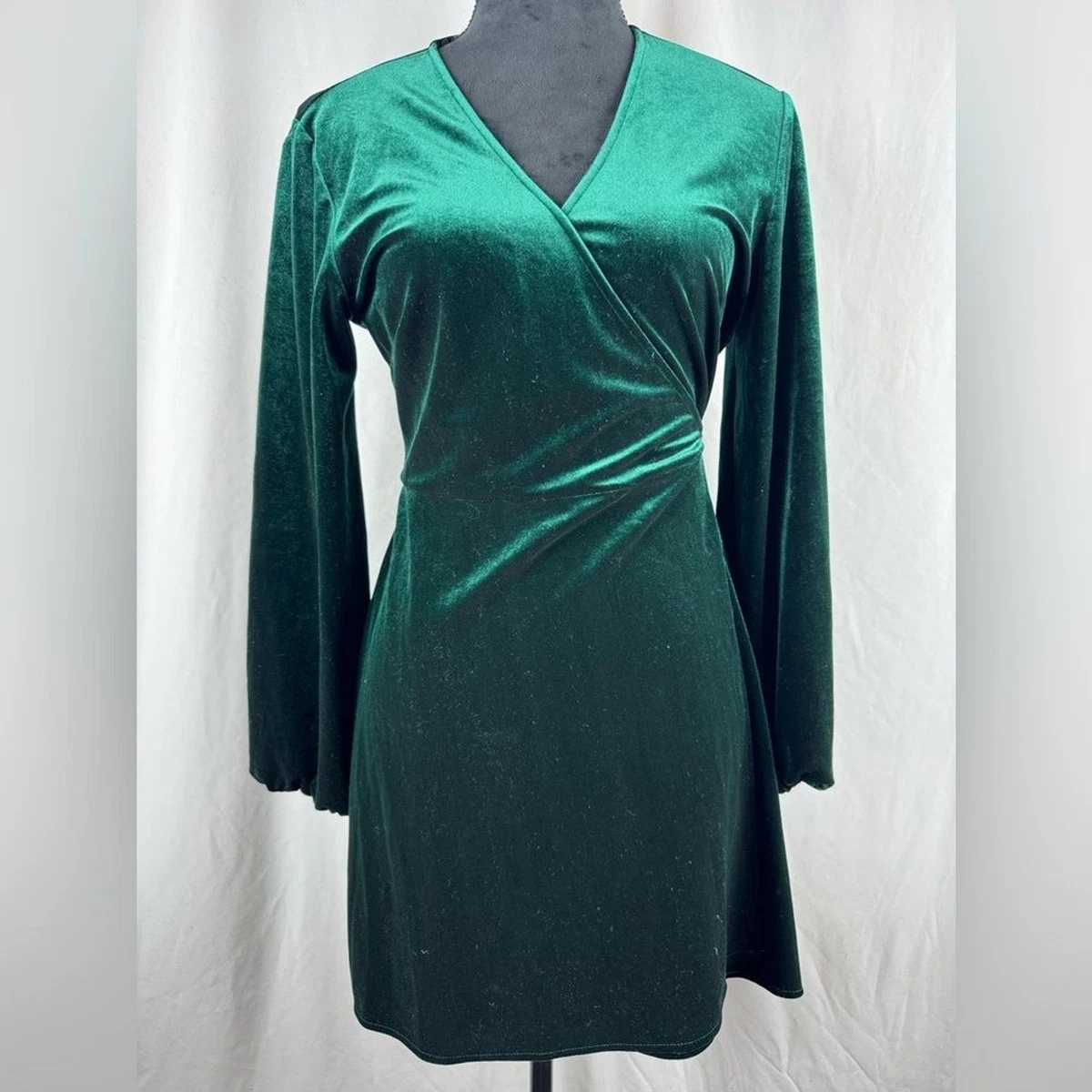 wrap dress long sleeves Petal and Pup Women's Nova Wrap Knit Midi Dress