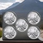 Lot of 5 (5) 0.10 (1/10) Troy Ounce .999 Silver Buffalo Rounds