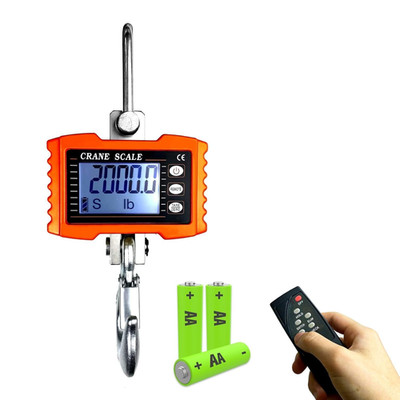 2200Lb Digital Crane Scale High Precision Heavy Duty Industrial Hanging Scale wi