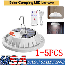 Solar Hanging Light Camping Outdoor Light Lamp Lantern Rechargeable With Remote