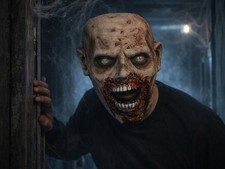 The Walking Dead Zombie Biter Latex Mask Costume Halloween Haunted House Undead