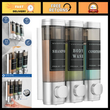Wall Mounted Shower Soap Dispenser No Drill - Shampoo  Conditioner Holder 3x350