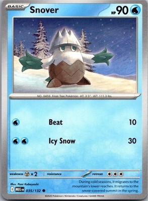 Snover 035/132 Common Mega Evolution Pokemon Near Mint