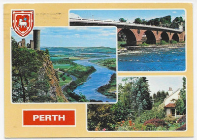 Perth: Blick vom Kinnoul Hill, Old Bridge, Branklyn Garden - verschickt
