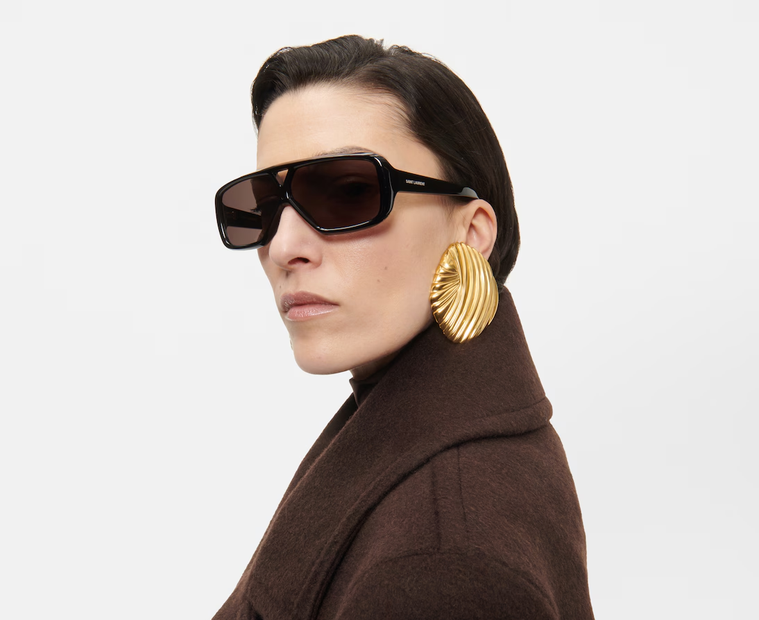 NUOVI OCCHIALI DA SOLE SL569Y 001 SAINT LAURENT DONNA NERI OCCHIALI DA AVIATORE