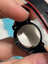 Seiko Quartz Women’s Vintage Dress Watch Black/Red Dial Leather Strap 26mm - Image 3