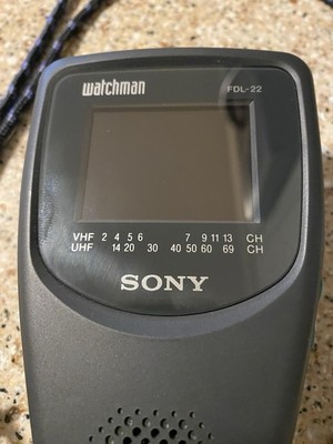 Sony FDL-22 Watchman Analog Mini Hand Held LCD Color TV w/Neck