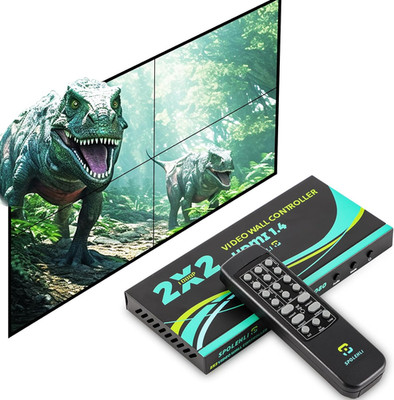 2X2 Video Wall Processor 1080P Multi-Screen Splicing Controller 4 TV