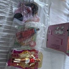 Vintage Happy Meal Barbies Lot 3 Soccer Kenyan Japanese #1 2 & 3 W One Box