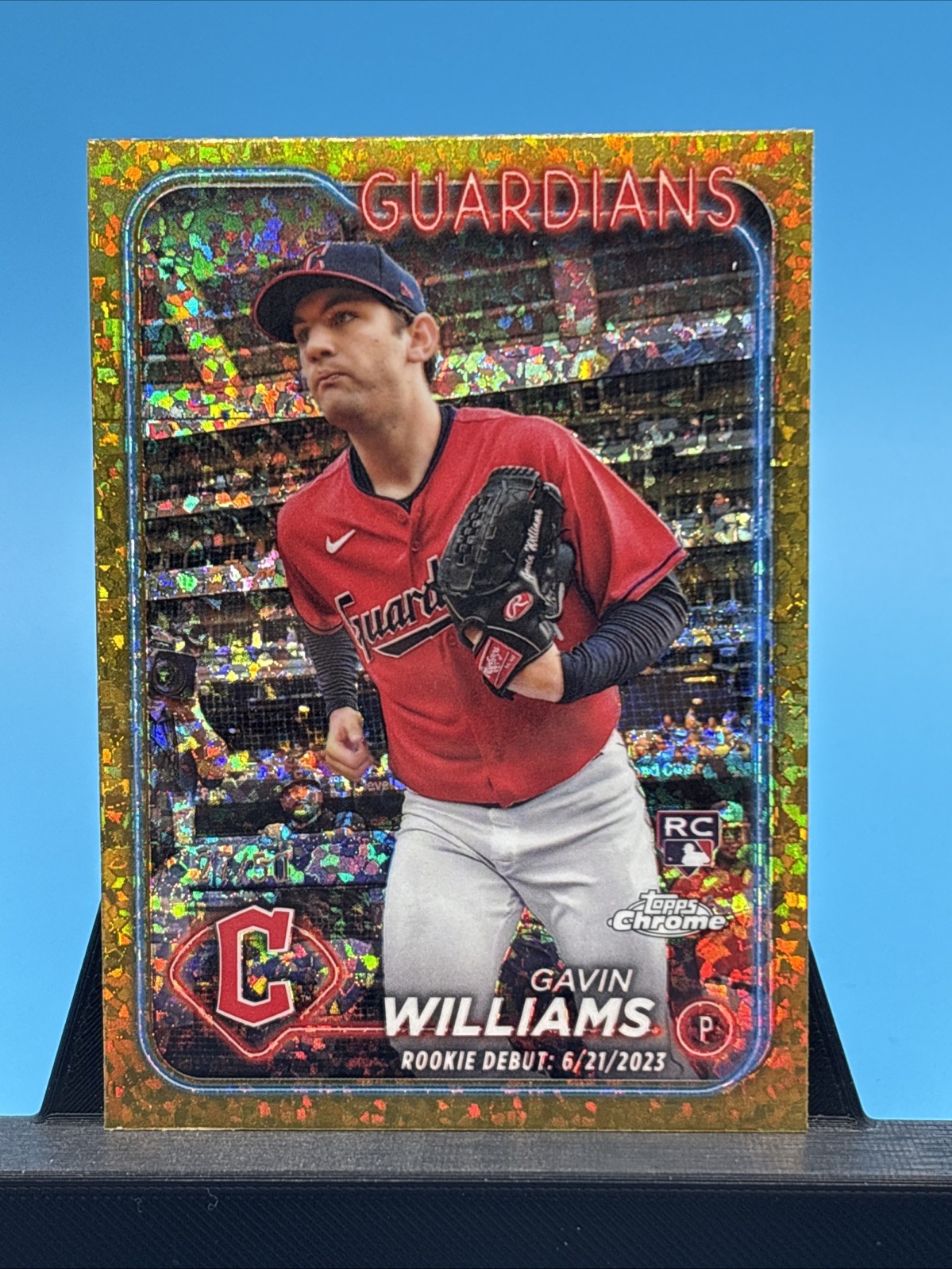 2024 Topps Chrome - Gavin Williams #15 Gold Glitter /50 (RC)