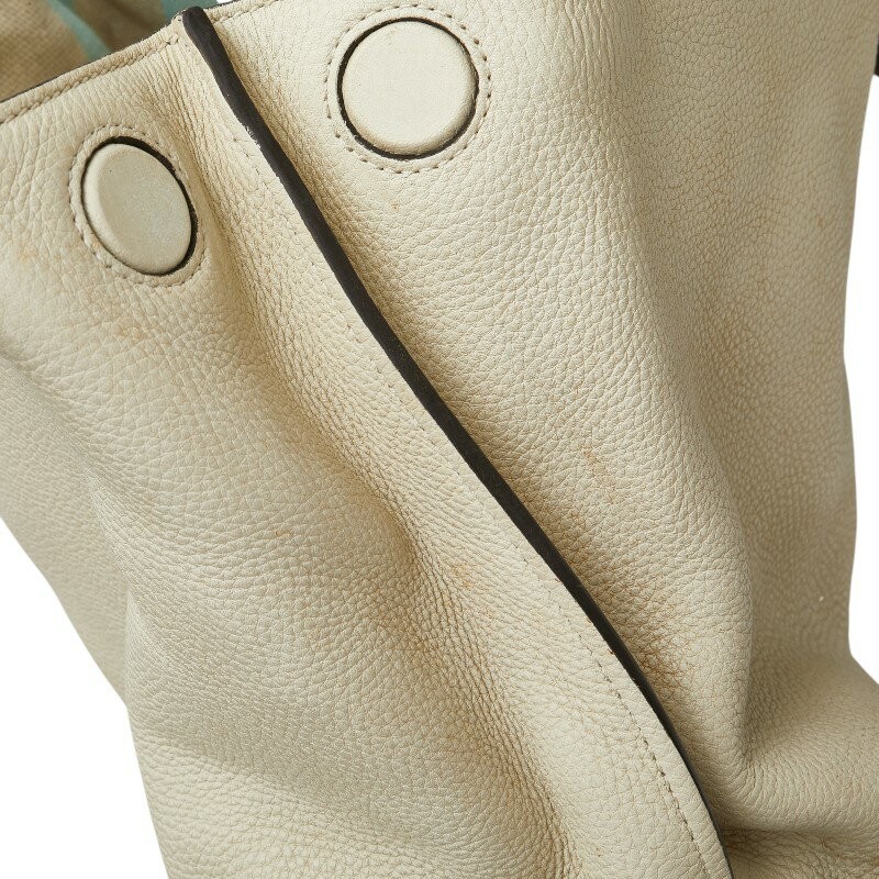 GUCCI Bamboo Daily 2Way Tote Shoulder Bag Leather White Preowned From Japan thumbnail 10