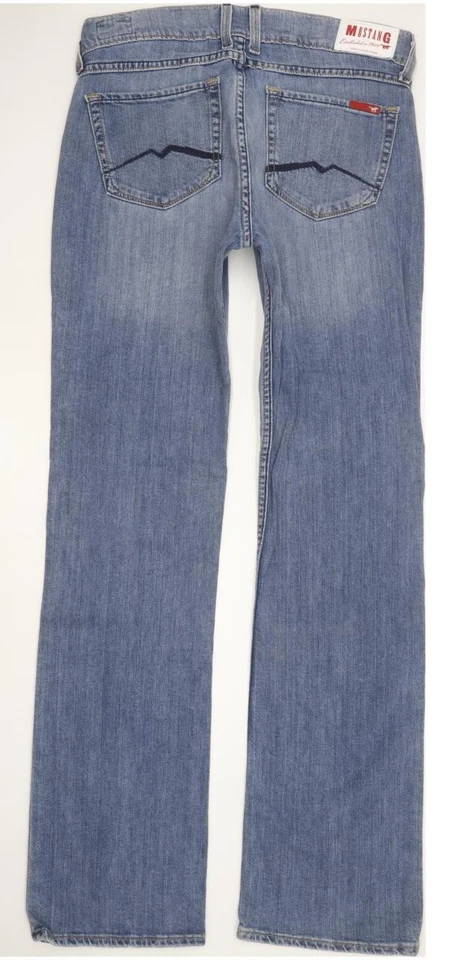 Pantalones de mezclilla elásticos ajustados rectos azules Mustang Oregon para mujer W32 L34 (97413) Foto 2 de 4