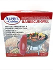 Alpine Cuisine 14" PORTABLE Charcoal Barbecue BBQ GRILL Heavy Steel NEW in Box