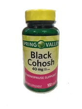 Spring Valley Black Cohosh Menopause Support 100 Tablets Dietary Supplement