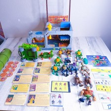 Vintage 1989  TMNT Sewer Lair Playset Ninja Turtles Playmates + Figures + More