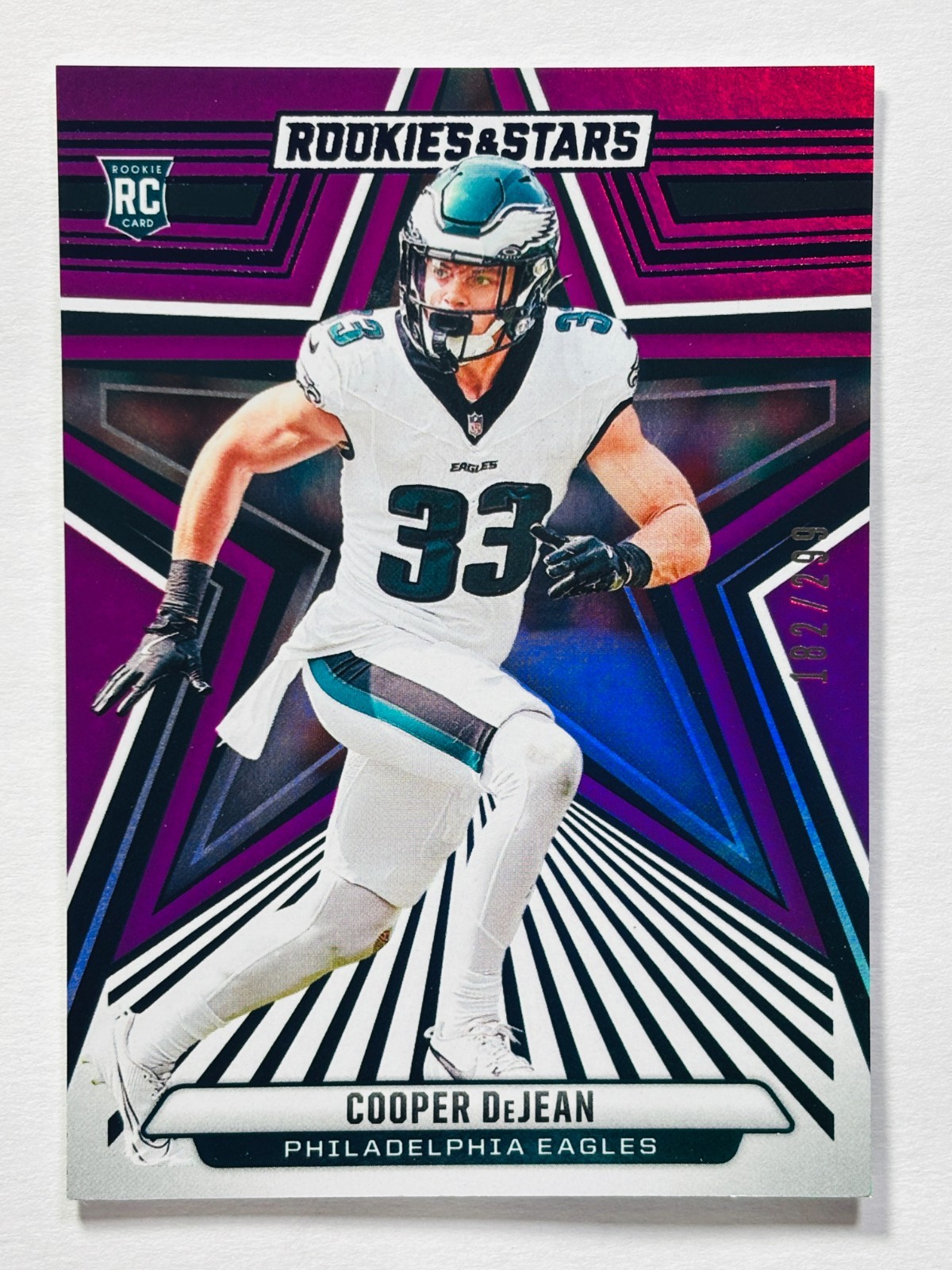 2024 Panini Rookies & Stars Cooper DeJean Purple RC /299 Eagles
