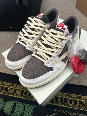 Nike Air Jordan 1 Low OG Travis Scott Reverse Mocha Sneakers   Size 12