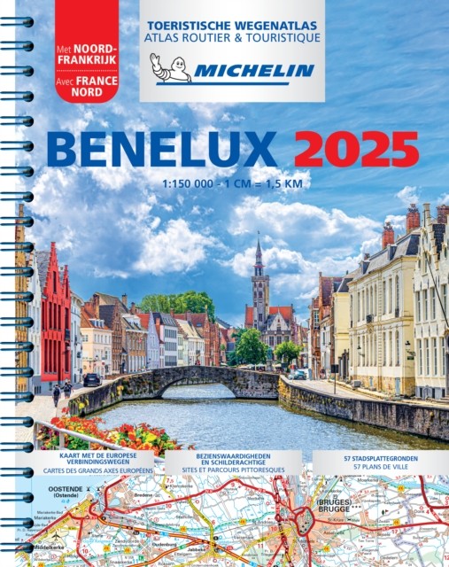 Benelux 2025  Tourist and Motoring Atlas A4Spiral SPIRAL-BOUND 9782067265509
